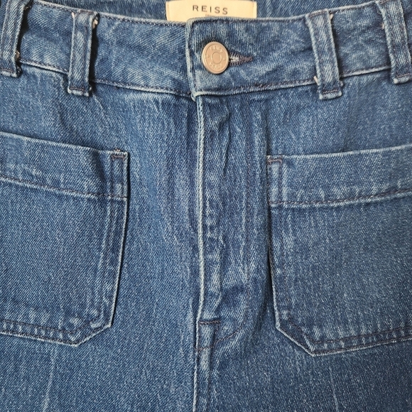 Reiss | Isa High Rise Flared Jeans in Mid Blue - Size 27R - Picture 5 of 13
